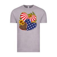 Vintage Zinc america heart and sunflower Vintage Tee - Artiststas