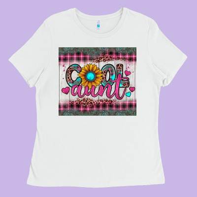 Cool Aunt Ladies Tee Designed By Jahusdesignshop
