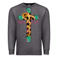 Charcoal Heather Believe Cross Premium Sweatshirt - Bettercallsaul