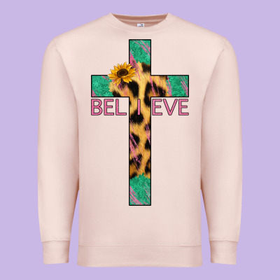 Believe Cross Premium Sweatshirt Designed By Bettercallsaul