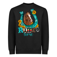 Black horseshoe rodeo time Heavyweight Sweatshirt - Artiststas