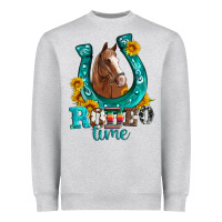 Heather Grey horseshoe rodeo time Heavyweight Sweatshirt - Artiststas