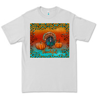 Dove Grey thankful with turkey and pumpkins Premium Tee - RanaPortraitStore