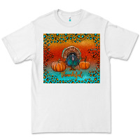 White thankful with turkey and pumpkins Premium Tee - RanaPortraitStore
