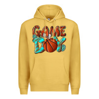 Antique Gold Game day leopard basketball Premium Hoodie - NancyCooperArtShop