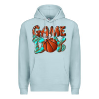 Blue Mist Game day leopard basketball Premium Hoodie - NancyCooperArtShop
