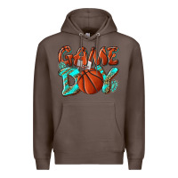 Coffee Game day leopard basketball Premium Hoodie - NancyCooperArtShop