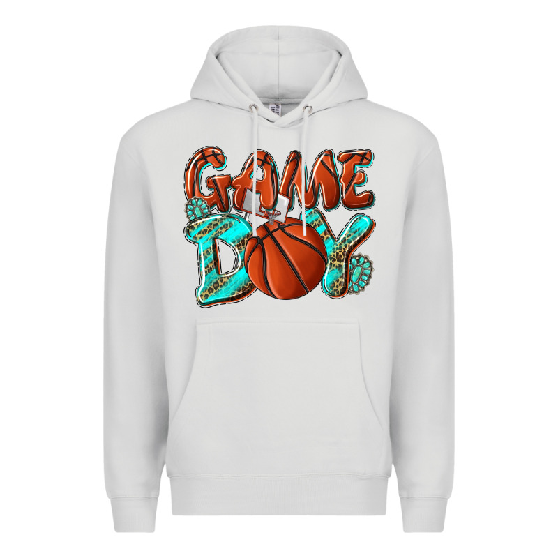 Game Day Leopard Basketball Premium Hoodie by NancyCooperArtShop | Teevron