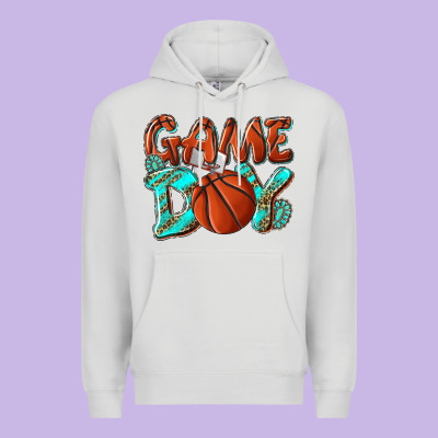 Game Day Leopard Basketball Premium Hoodie Designed By Nancycooperartshop