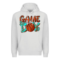 Dove Grey Game day leopard basketball Premium Hoodie - NancyCooperArtShop