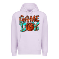 Lilac Game day leopard basketball Premium Hoodie - NancyCooperArtShop