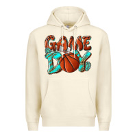 Sandshell Game day leopard basketball Premium Hoodie - NancyCooperArtShop
