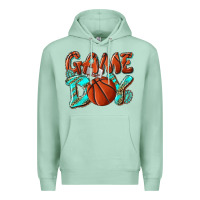 Seafoam Game day leopard basketball Premium Hoodie - NancyCooperArtShop