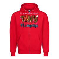 Red its a good day to teach tiny humans Zipper Hoodie - NancyCooperArtShop