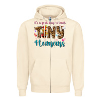 Sandshell its a good day to teach tiny humans Zipper Hoodie - NancyCooperArtShop