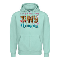 Seafoam its a good day to teach tiny humans Zipper Hoodie - NancyCooperArtShop