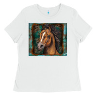 White western horse Ladies Tee - Zillion Design Studio