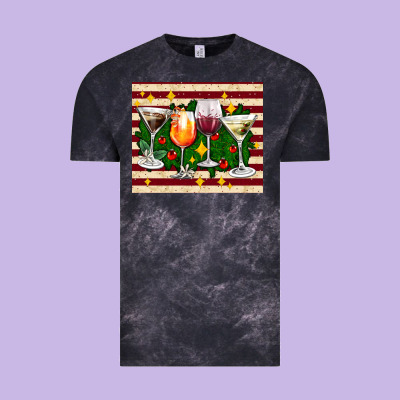 Christmas Cocktail Vintage Tee Designed By Adodesignshop