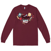 Burgundy teacher Long Sleeve Tee - MaliasSmallBusiness
