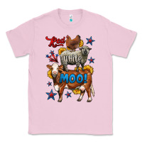 Bubblegum Pink red white moo farm animals 4th of july Classic Tee - LillyAllenDesigns