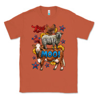 Copper red white moo farm animals 4th of july Classic Tee - LillyAllenDesigns