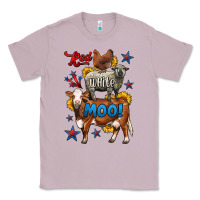 Lilac red white moo farm animals 4th of july Classic Tee - LillyAllenDesigns