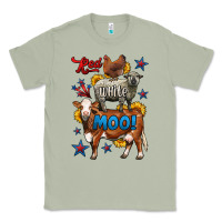 Red White Moo Farm Animals 4th Of July Classic Tee | Teevron