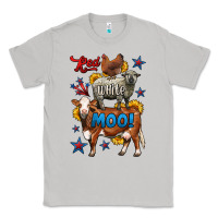 Moon Dust red white moo farm animals 4th of july Classic Tee - LillyAllenDesigns