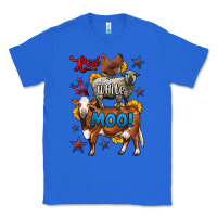 True Royal red white moo farm animals 4th of july Classic Tee - LillyAllenDesigns