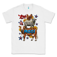 White red white moo farm animals 4th of july Classic Tee - LillyAllenDesigns
