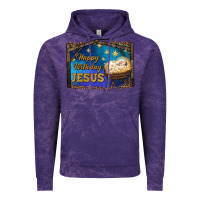 Cloud Purple happy birthday jesus Vintage Hoodie - RanaPortraitStore