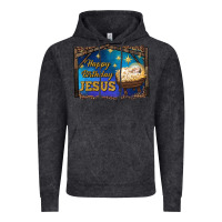 Vintage Black happy birthday jesus Vintage Hoodie - RanaPortraitStore