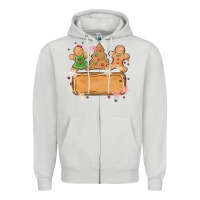 Dove Grey costom name christmas cookie Zipper Hoodie - MaliasSmallBusiness