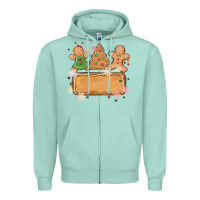 Seafoam costom name christmas cookie Zipper Hoodie - MaliasSmallBusiness