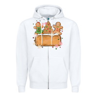White costom name christmas cookie Zipper Hoodie - MaliasSmallBusiness