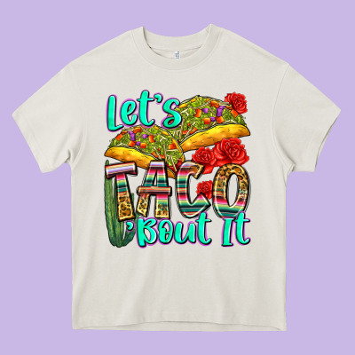 Let's Taco Bout It Heavy Core Tee Designed By Zillion Design Studio