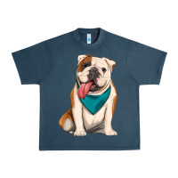 Midnight Navy english bulldog Urban Heavy Tee - Artiststas