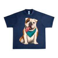 Navy english bulldog Urban Heavy Tee - Artiststas