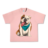 Salmon english bulldog Urban Heavy Tee - Artiststas