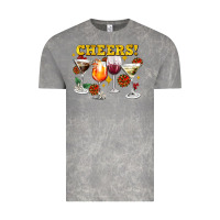 Cloud Rock Cheers Christmas Coctail Vintage Tee - AdoDesignShop