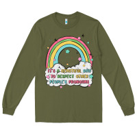 Army Green beautiful day to respect pronouns Long Sleeve Tee - MaliasSmallBusiness