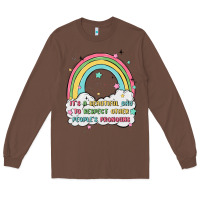 Chestnut beautiful day to respect pronouns Long Sleeve Tee - MaliasSmallBusiness
