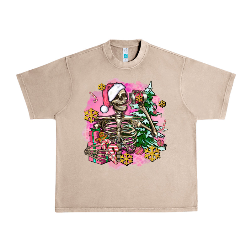 Pink Coffee Gifts Christmas Skeleton Coffee Urban Heavy Tee by AdoDesignShop | Teevron