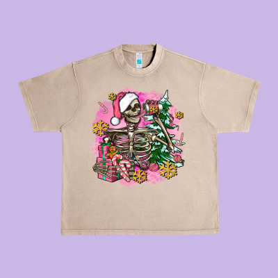 Pink Coffee Gifts Christmas Skeleton Coffee Urban Heavy Tee Designed By Adodesignshop