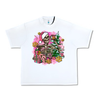 White pink coffee gifts christmas skeleton coffee Urban Heavy Tee - AdoDesignShop