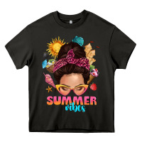 Asphalt summer vibes messy bun tbw Heavy Core Tee - texasbilliewilder