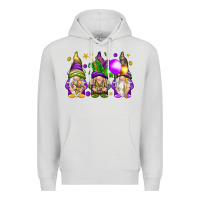 Dove Grey Mardi Gras gnomes Premium Hoodie - NancyCooperArtShop