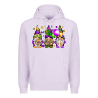 Lilac Mardi Gras gnomes Premium Hoodie - NancyCooperArtShop
