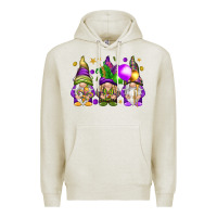 Oatmeal Heather Mardi Gras gnomes Premium Hoodie - NancyCooperArtShop