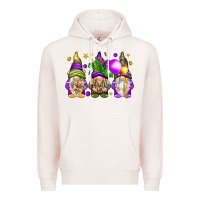 Pale Pink Mardi Gras gnomes Premium Hoodie - NancyCooperArtShop